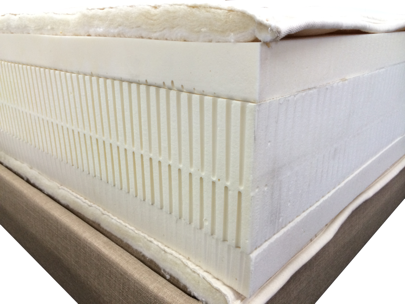 Latex-Pedic natural latex mattress construction